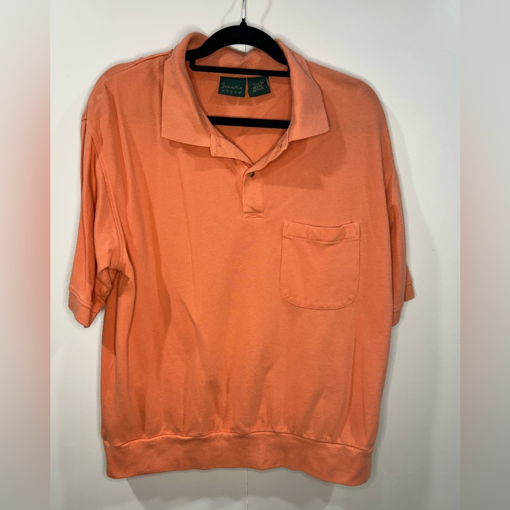 Vintage Mens Scandia Woods Banded Polo